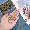 80Pcs 4 Style Zinc Alloy Twist Linking Rings FIND-AR0001-47-3