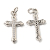Brass Micro Pave Cubic Zirconia Pendants ZIRC-P060-21P-2