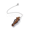 Natural Tiger Eye Pointed Dowsing Pendulums AJEW-B020-03P-03-2