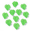 Frosted Transparent Acrylic Grape Leaf Pendants X-PAF002Y-7-3