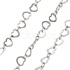 304 Stainless Steel Heart Link Chains CHS-A016-34B-P01-1