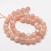 Natural Sunstone Round Beads Strands G-O017-6mm-11-2
