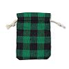 Christmas Theme Rectangle Jute Bags with Jute Cord ABAG-E006-01F-2