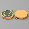 Opaque Resin Enamel Pendants RESI-WH0036-20H-1