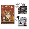Vintage Metal Tin Sign AJEW-WH0436-078-4
