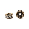 Brass Rhinestone Spacer Beads RB-A014-L8mm-01AB-NF-4
