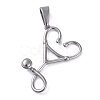 Tarnish Resistant 304 Stainless Steel Pendants STAS-I127-091P-1