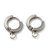 Tarnish Resistant 201 Stainless Steel Huggie Hoop Earrings Findings STAS-A167-01E-P-1