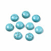 Craft Findings Dyed Synthetic Turquoise Gemstone Flat Back Dome Cabochons TURQ-S266-8mm-01-1
