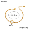 304 Stainless Steel Link Bracelets STAS-OY008-20G-2