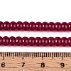 Lab Grown Red Corundum Beads Strands G-N351-03A-01-4