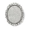 Vintage Tibetan Alloy Brooch Cabochon Bezel Settings X-PALLOY-O037-08AS-1