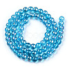 Electroplate Transparent Glass Beads Strands GLAA-T032-T6mm-AB06-3