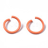 Spray Painted Iron Open Jump Rings X-IFIN-T017-04A-3