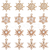 16Pcs 4 Style Brass Micro Pave Cubic Zirconia  Charm FIND-SC0004-62-1