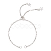 2Pcs 2 Styles 2.5MM 304 Stainless Steel Cable Chain Slider Bracelet Makings AJEW-JB01522-2