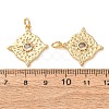 Brass Pave Clear Cubic Zirconia Pendants CU-CBA2907-11G-3