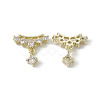 Brass Pave Clear Cubic Zirconia Nail Charms MRMJ-B002-19LG-1