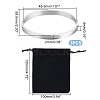 3Pcs Egg Shaped 201 Stainless Steel Grooved Hinged Bangles STAS-UN0048-67-3