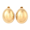 Ion Plating(IP) 304 Stainless Steel Oval Stud Earrings EJEW-B108-04G-1