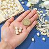 50Pcs 5 Styles Grade A Rainbow Plated Shell Pearl Round Charms FIND-CJ0001-48-4