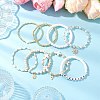 8Pcs 8 Styles Natural & Synthetic Gemstone & Glass & Handmade Polymer Clay & Acrylic Beads Stretch Bracelet Sets BJEW-JB12096-2