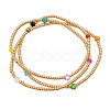 3Pcs 3 Styles Bohemian Glass Seed Beads Stretch Bracelet for Women LN2670-1-4