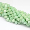 Synthetic Myanmar Jade(Glass) Bead Strands G-L448-14-4mm-1-1