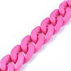 Handmade Opaque Acrylic Curb Chains AJEW-JB00564-07-2