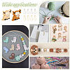 DIY Cattle Silicone Beads Knitting Needle Protectors/Knitting Needle Stoppers with Stitch Markerss IFIN-NB0001-55-6