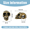 SUPERFINDINGS 30Pcs 2 Colors Zinc Alloy Skull European Beads FIND-FH0008-77-2