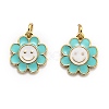 Brass Enamel Charms X-KK-O135-01E-1