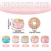 5Pcs 5 Colors Rack Plating Alloy European Beads MPDL-TADJ0001-03-4