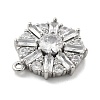 Brass Micro Pave Clear Cubic Zirconia Pendants KK-L228-10P-2