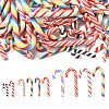 60Pcs 10 Styles Christmas Theme Polymer Clay Artificial Candy Cane FIND-CJ0002-89-9