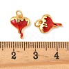 Brass Enamel Pendants KK-K364-25C-01-3