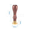 DIY Letter Scrapbook Brass Wax Seal Stamps and Wood Handle Sets AJEW-PH0010-I-2