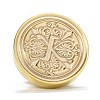 Brass Retro Initials Wax Sealing Stamp AJEW-F045-D24-4