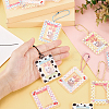 PandaHall Elite 20Pcs 5 Style Acrylic Photocard Sleeve Keychain DIY-PH0008-09-5