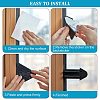 4Pcs 4 Colors Plastic Adhesive Backed Sliding Door Locks KY-GF0001-28-3