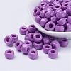 Opaque Acrylic European Large Hole Beads PL338-7-2