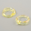 Candy Color Plastic Twist Wave Finger Ring for Women RJEW-WH0004-26F-2