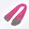 Waxed Cord Necklace Making NCOR-T001-33-1