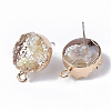 Druzy Resin Stud Earring Loops X-RESI-S383-028F-1