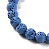 Synthetic Lava Rock Dyed Beads Strands G-H311-08B-09-4