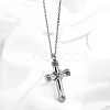 Non-Tarnish 304 Stainless Steel Cross Pendant Necklaces TQ9204-2-1