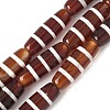 Rice Shape Tibetan Style dZi Beads Strands G-A269-A09-01-2