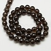 Smoky Quartz Beads Strands X-GSFR8mm176-128-2