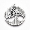 Tibetan Style Alloy Pendants TIBE-S323-020AS-RS-2