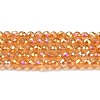 Electroplate Transparent Glass Beads Strands X1-GLAA-H021-01B-FR06-2